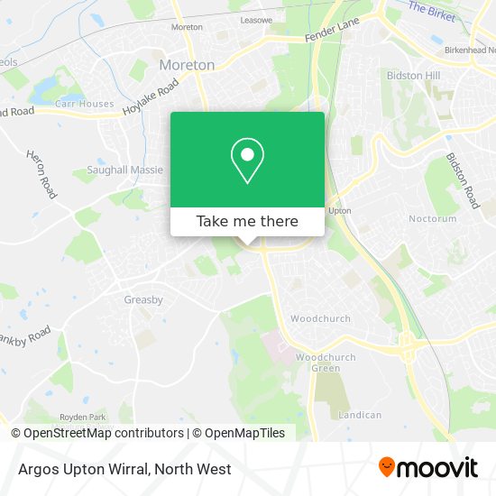 Argos Upton Wirral map