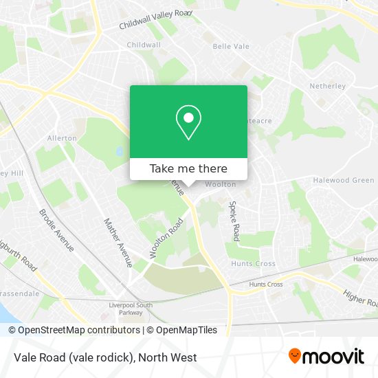 Vale Road (vale rodick) map