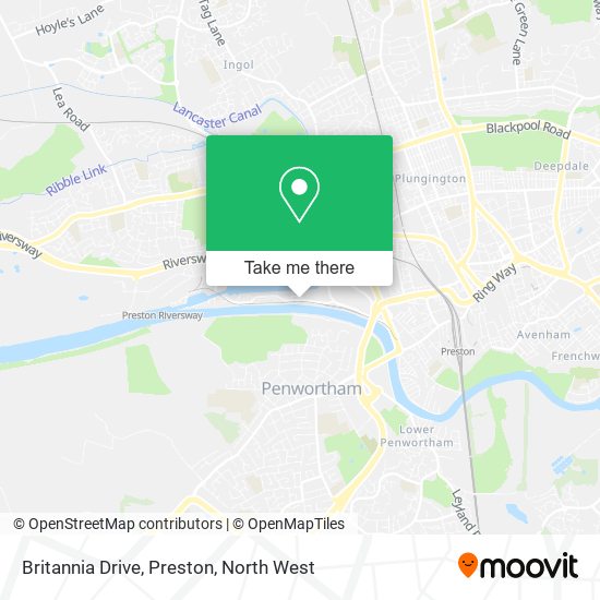 Britannia Drive, Preston map