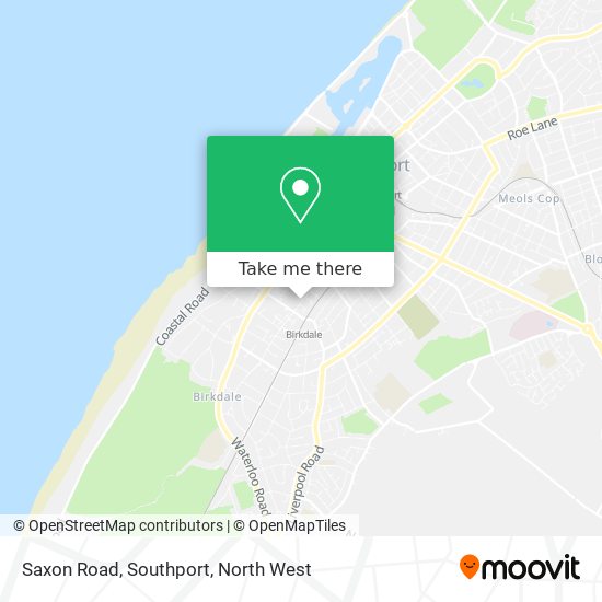 Saxon Road, Southport map