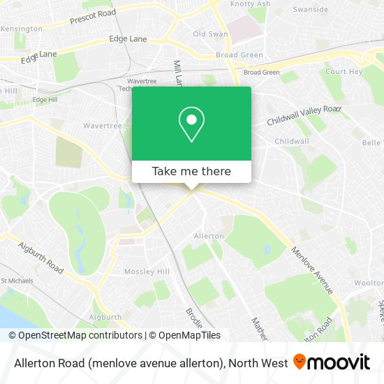 How to get to Allerton Road menlove avenue allerton in Liverpool