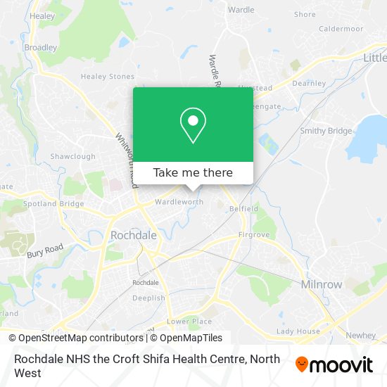 Rochdale NHS the Croft Shifa Health Centre map