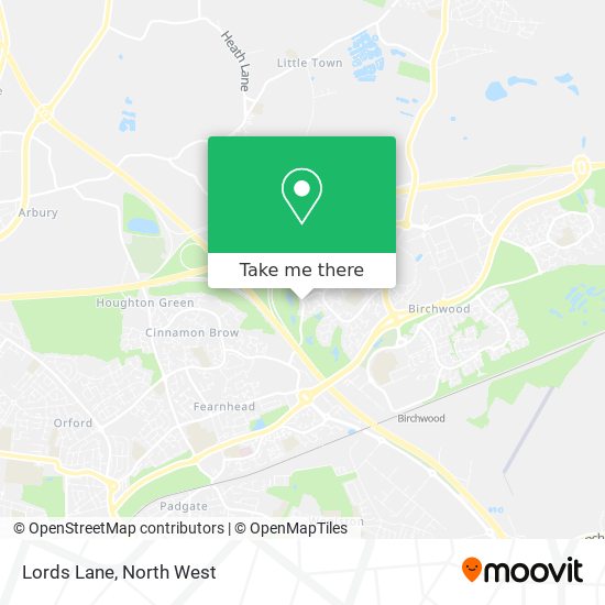 Lords Lane map
