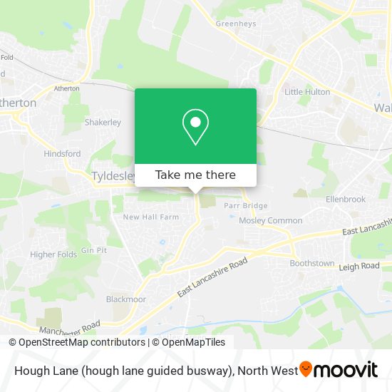 Hough Lane (hough lane guided busway) map