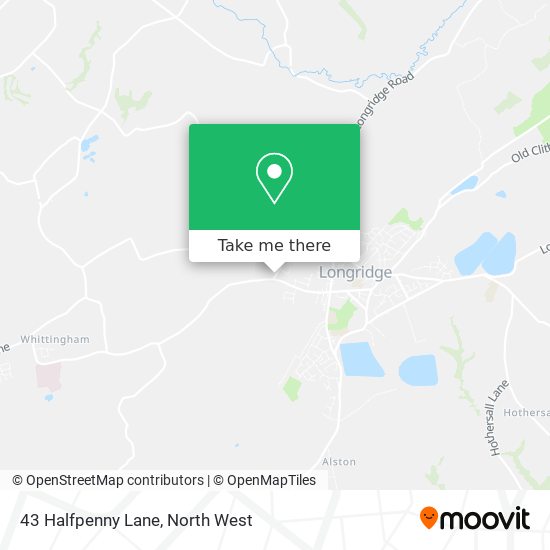 43 Halfpenny Lane map