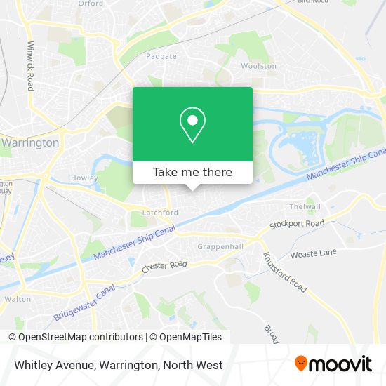 Whitley Avenue, Warrington map