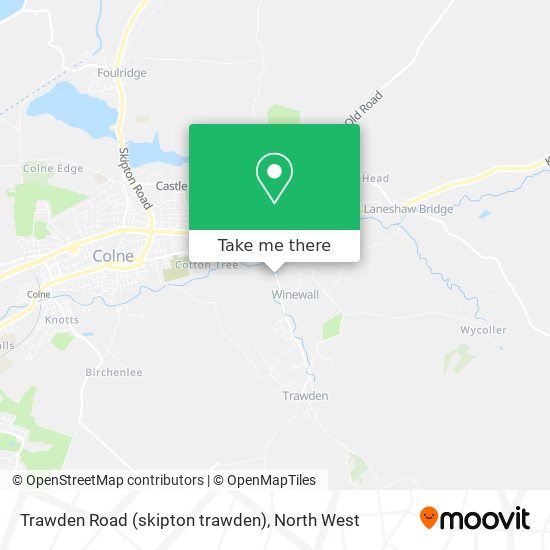 Trawden Road (skipton trawden) map