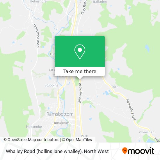 Whalley Road (hollins lane whalley) map