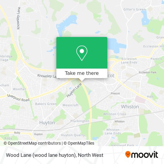 Wood Lane (wood lane huyton) map