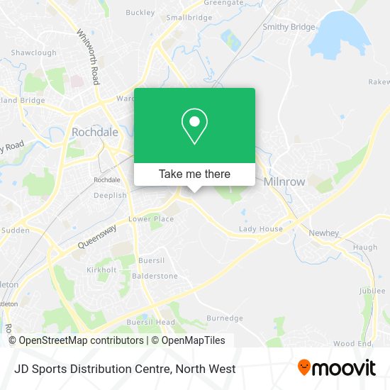 How to get to JD Sports Distribution Centre in Rochdale by bus, light