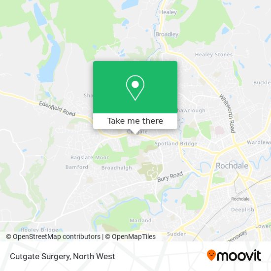 Cutgate Surgery map