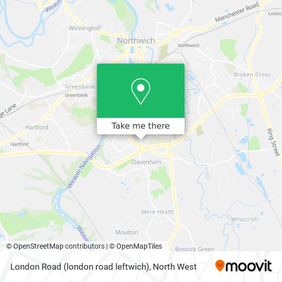 London Road (london road leftwich) map