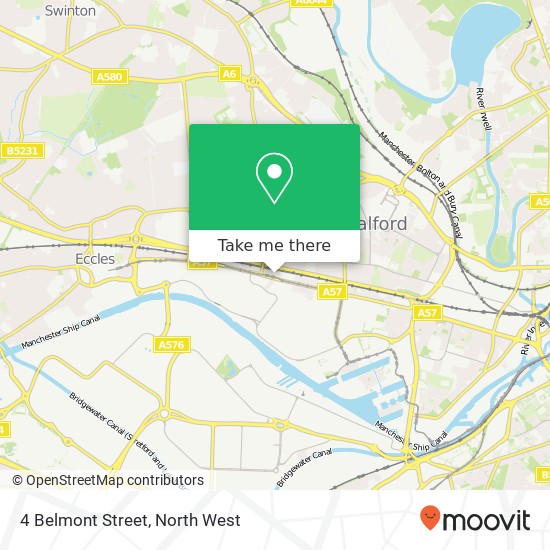 4 Belmont Street, Salford Salford map