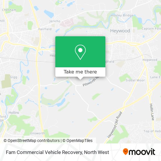 Fam Commercial Vehicle Recovery map