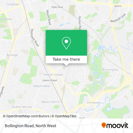 Bollington Road map