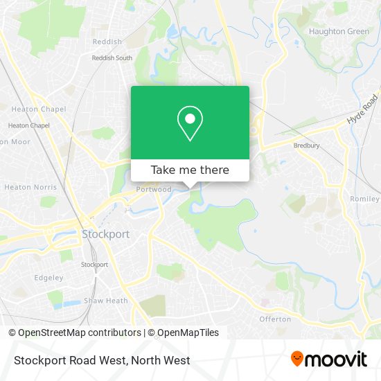 Stockport Road West map