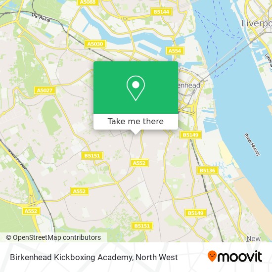 How to get to Birkenhead Kickboxing Academy in Birkenhead by Bus or Train