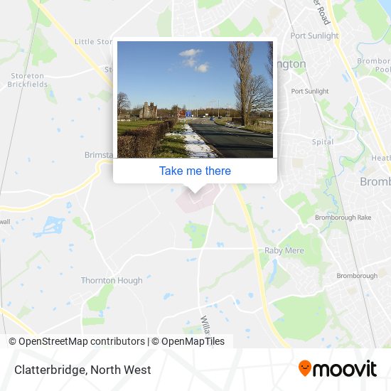 Clatterbridge map