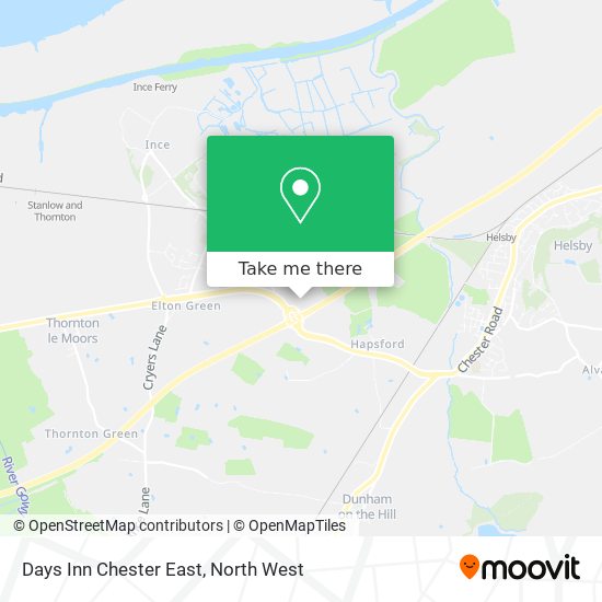 Days Inn Chester East map