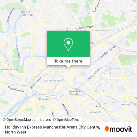 Holiday Inn Express Manchester Arena City Centre map