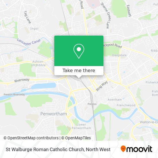 St Walburge Roman Catholic Church map