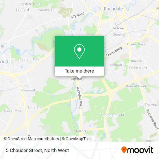 5 Chaucer Street map