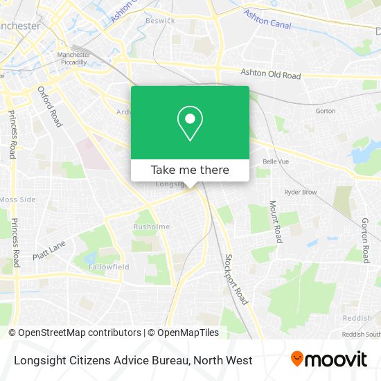 Longsight Citizens Advice Bureau map