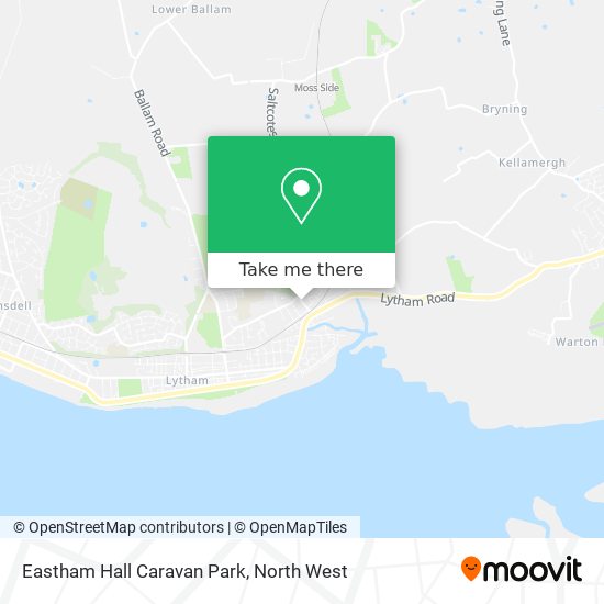 Eastham Hall Caravan Park map