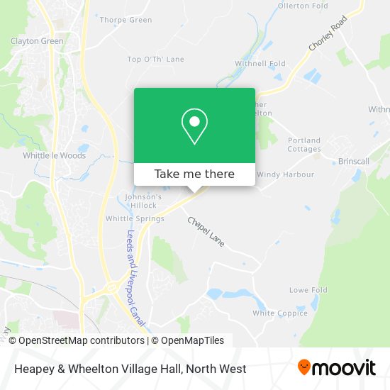 Heapey & Wheelton Village Hall map