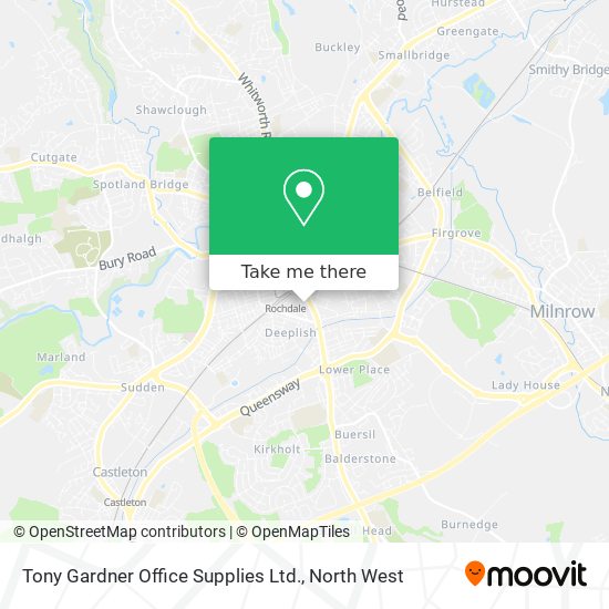 Tony Gardner Office Supplies Ltd. map