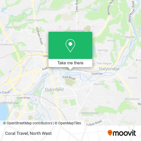 Coral Travel map