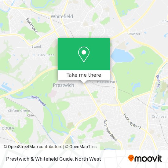 Prestwich & Whitefield Guide map