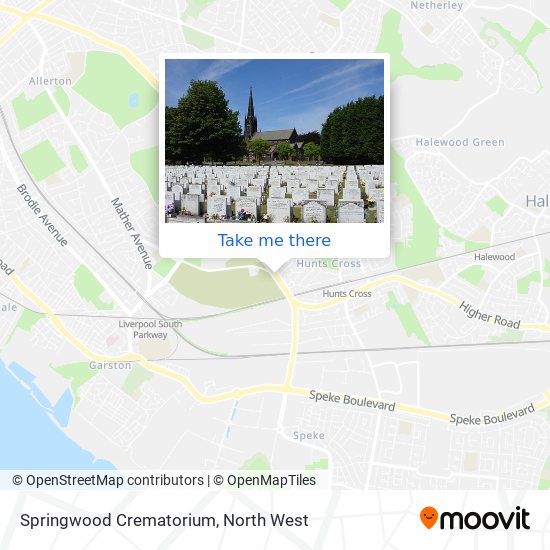 Springwood Crematorium map