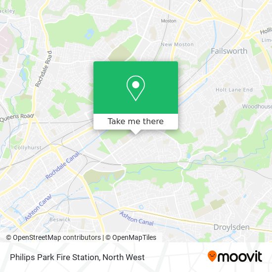 Philips Park Fire Station map