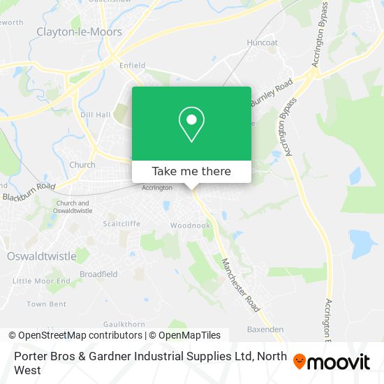 Porter Bros & Gardner Industrial Supplies Ltd map