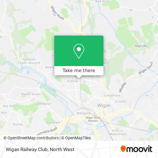 Wigan Railway Club map