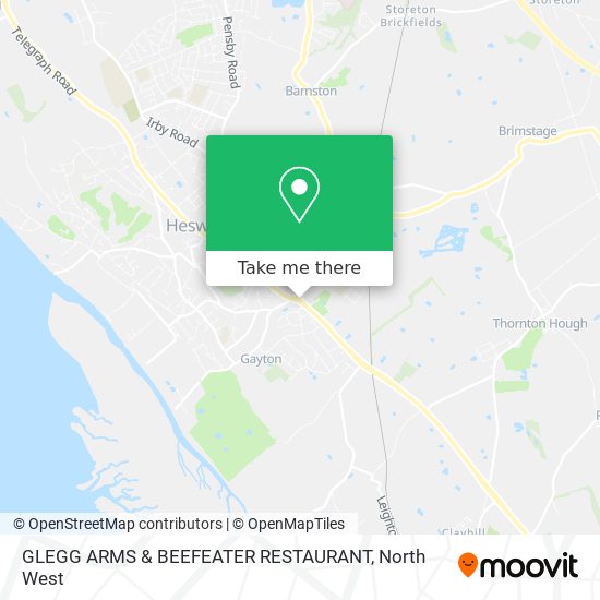 GLEGG ARMS & BEEFEATER RESTAURANT map