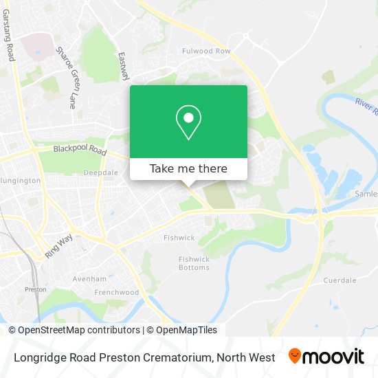 Longridge Road Preston Crematorium map