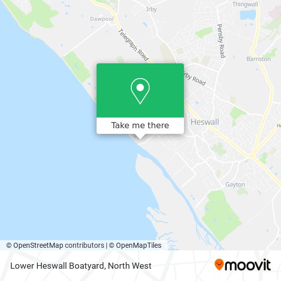 Lower Heswall Boatyard map