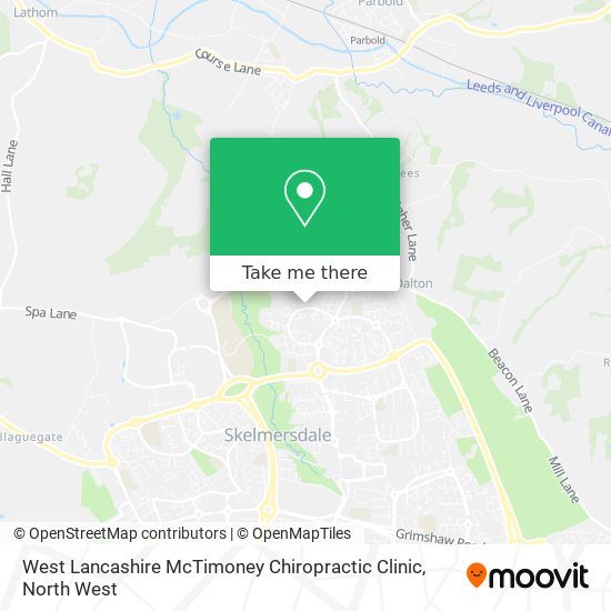 West Lancashire McTimoney Chiropractic Clinic map