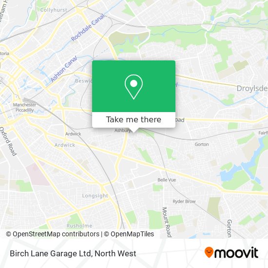 Birch Lane Garage Ltd map