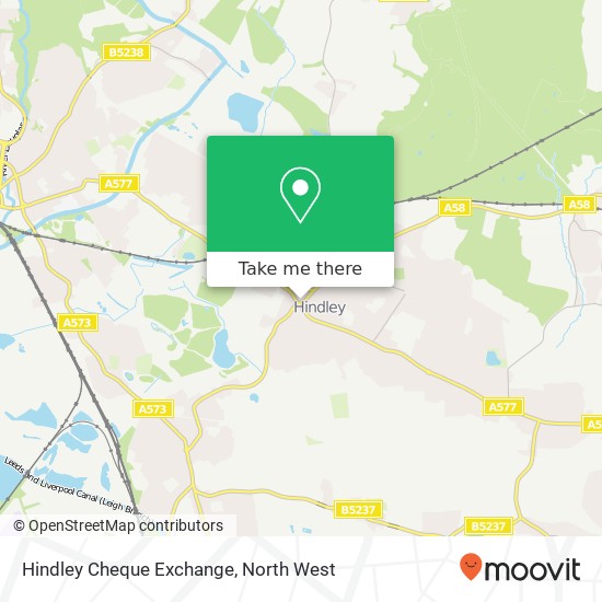 Hindley Cheque Exchange map