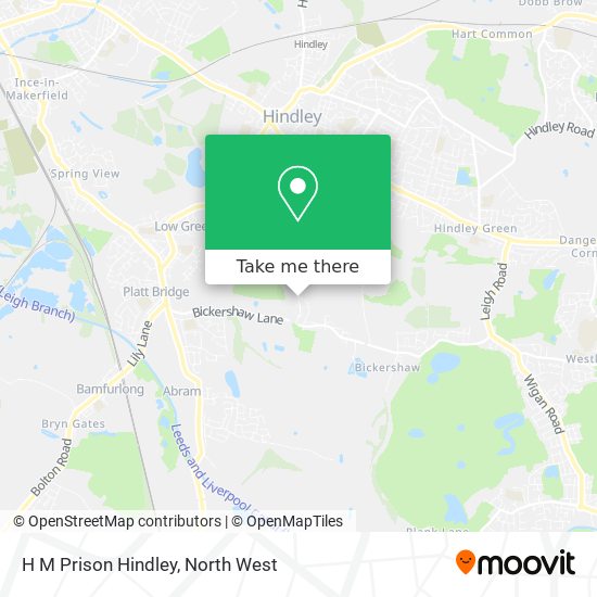 H M Prison Hindley map