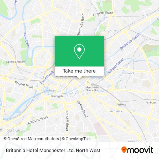 Britannia Hotel Manchester Ltd map