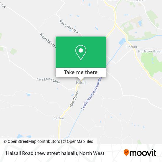Halsall Road (new street halsall) map