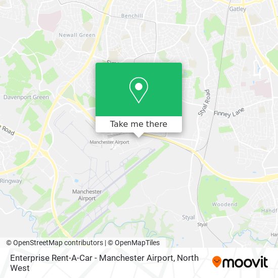Enterprise Rent-A-Car - Manchester Airport map