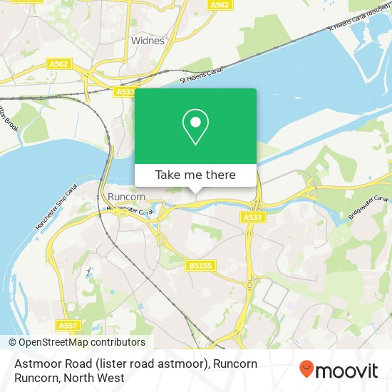Astmoor Road (lister road astmoor), Runcorn Runcorn map
