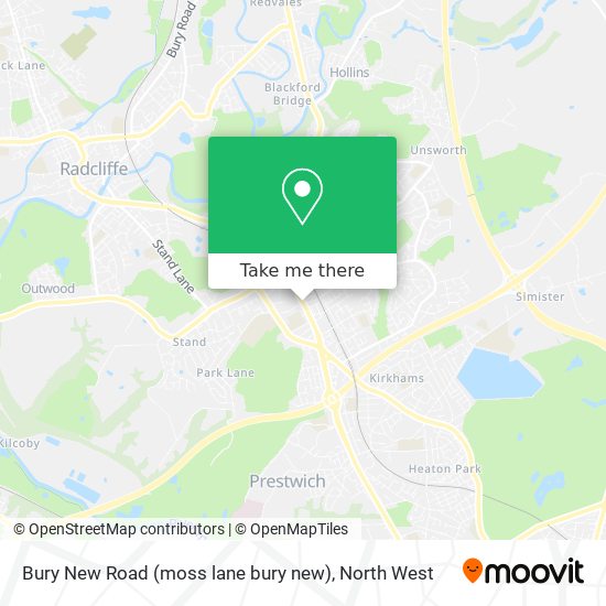 Bury New Road (moss lane bury new) map