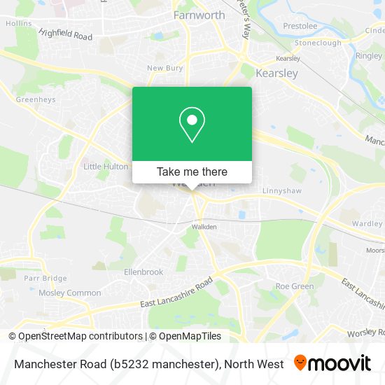 Manchester Road (b5232 manchester) map