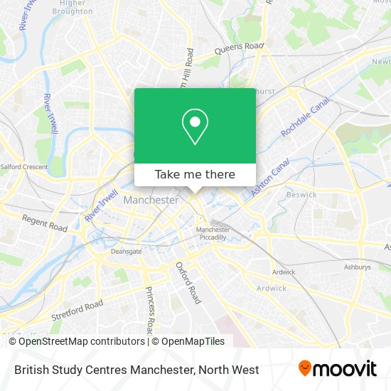 British Study Centres Manchester map